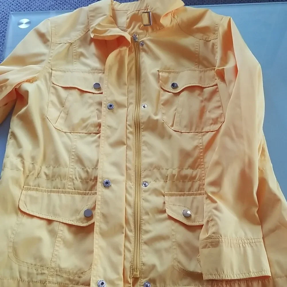 Coldwater Creek Bright Yellow Lightweight Jacket Gorpcore Size Medium